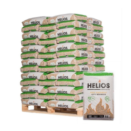 HELIOS Holzpellets DIN Plus / EN Plus A1 – 975 kg Palette (65 x 15 kg) Premium Nadelholz Pellets
