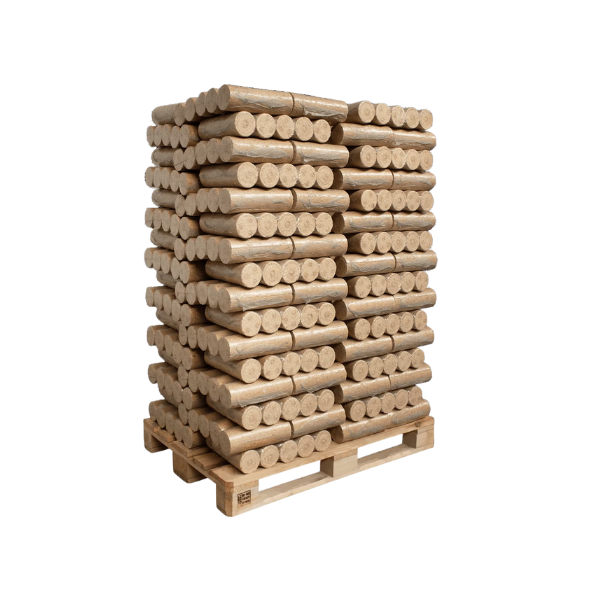 Heizfuxx Nestro XL Blau Hartholzbriketts – 960 kg Palette (96 x 10 kg) Premium Holzbriketts für Kamin & Ofen