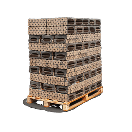 Heizfuxx PiniKay Octagon Hartholzbriketts – 960 kg Palette (96 x 10 kg) Hochverdichtete Premium Holzbriketts für Kamin & Ofen