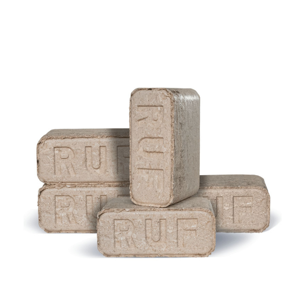 Heizfuxx RUF Original Red Hartholzbriketts – 960 kg Palette (96 x 10 kg) Hochverdichtete RUF Holzbriketts für Kamin & Ofen