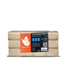 Laden Sie das Bild in den Galerie-Viewer, Heizfuxx RUF Original Blue Hartholzbriketts – Hochverdichtete RUF Holzbriketts für Kamin &amp; Ofen