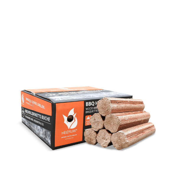 Heizfuxx BBQ Buchenholzbriketts – 972 kg Palette (54 x 18 kg) Premium Buchenbriketts für Grill & Feuerstelle